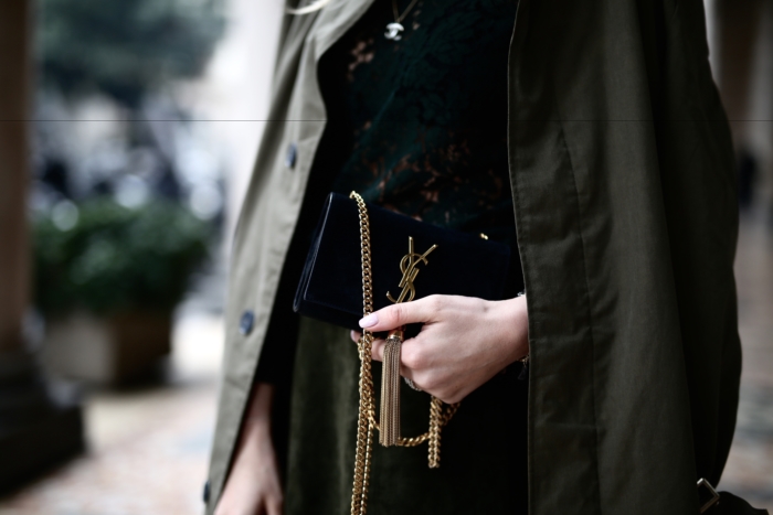 Saint Laurent Handtasche, Details, Goldkette