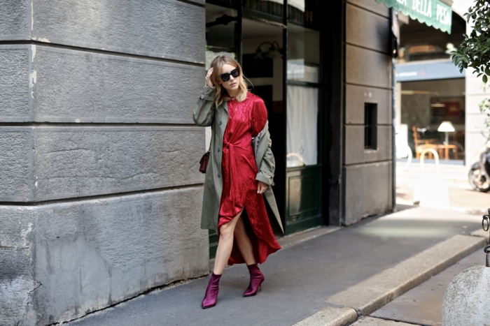 Color-Blocking Bordeaux Burgundy