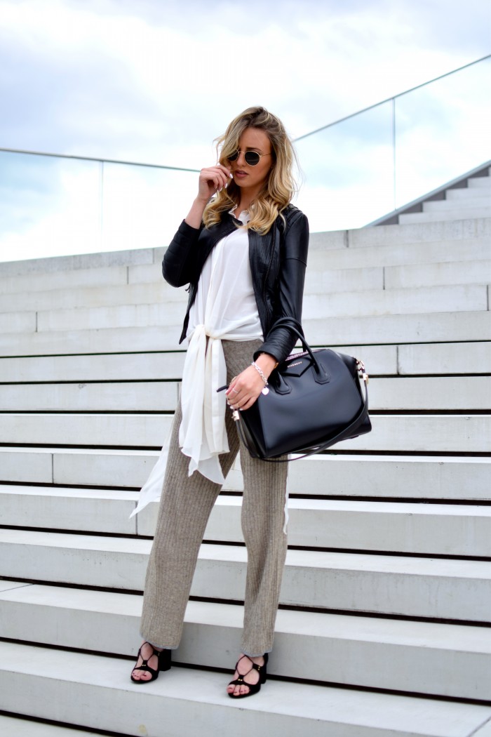business outfit with black givenchy bag