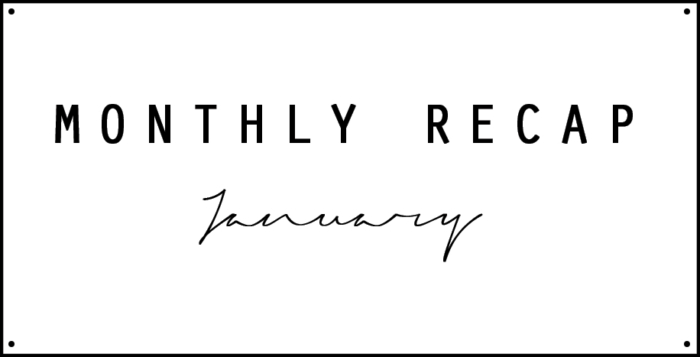 monthly recap january sign