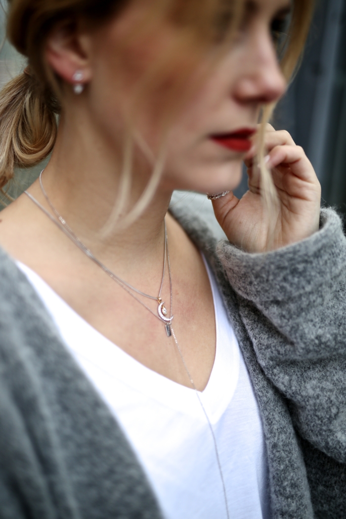 Swarovski jewellery, silver earrings and necklace