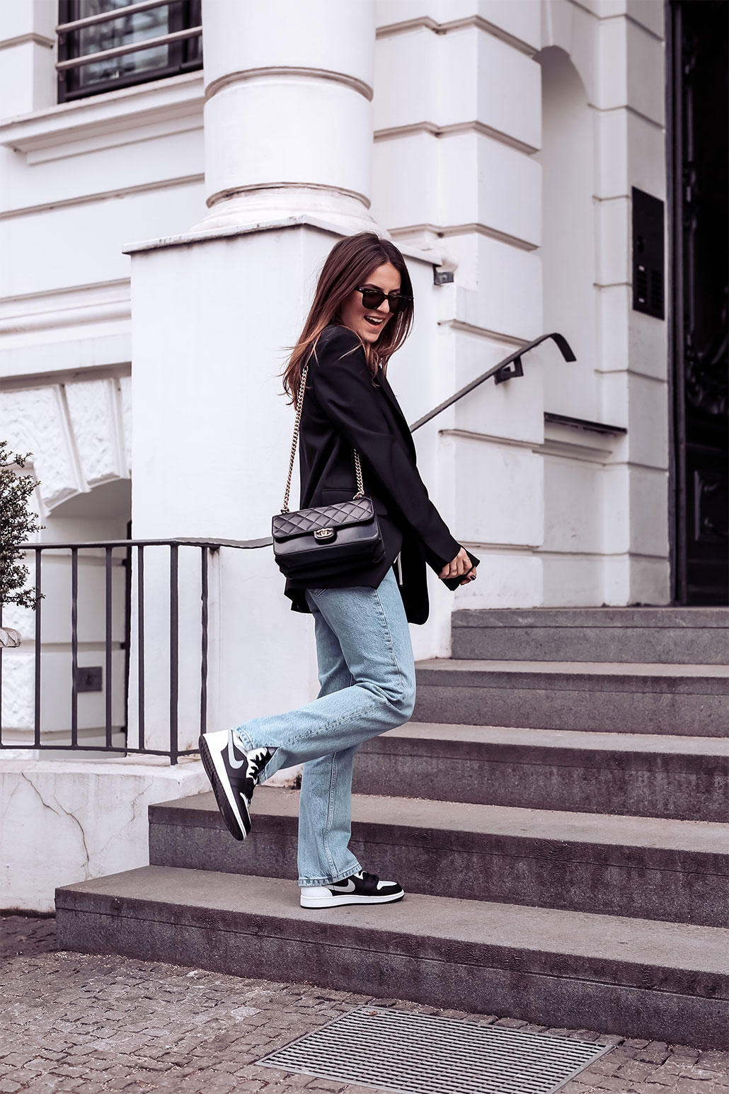 Nike-jordan1-zara-denim-Arket-blazer-chanel-bag -