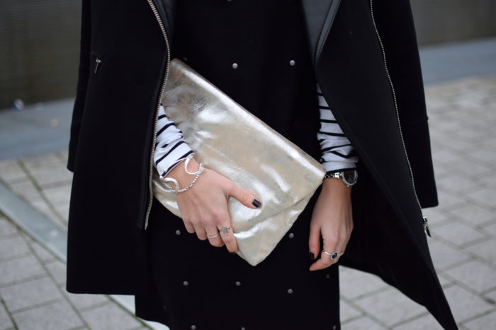 silber metallic tasche