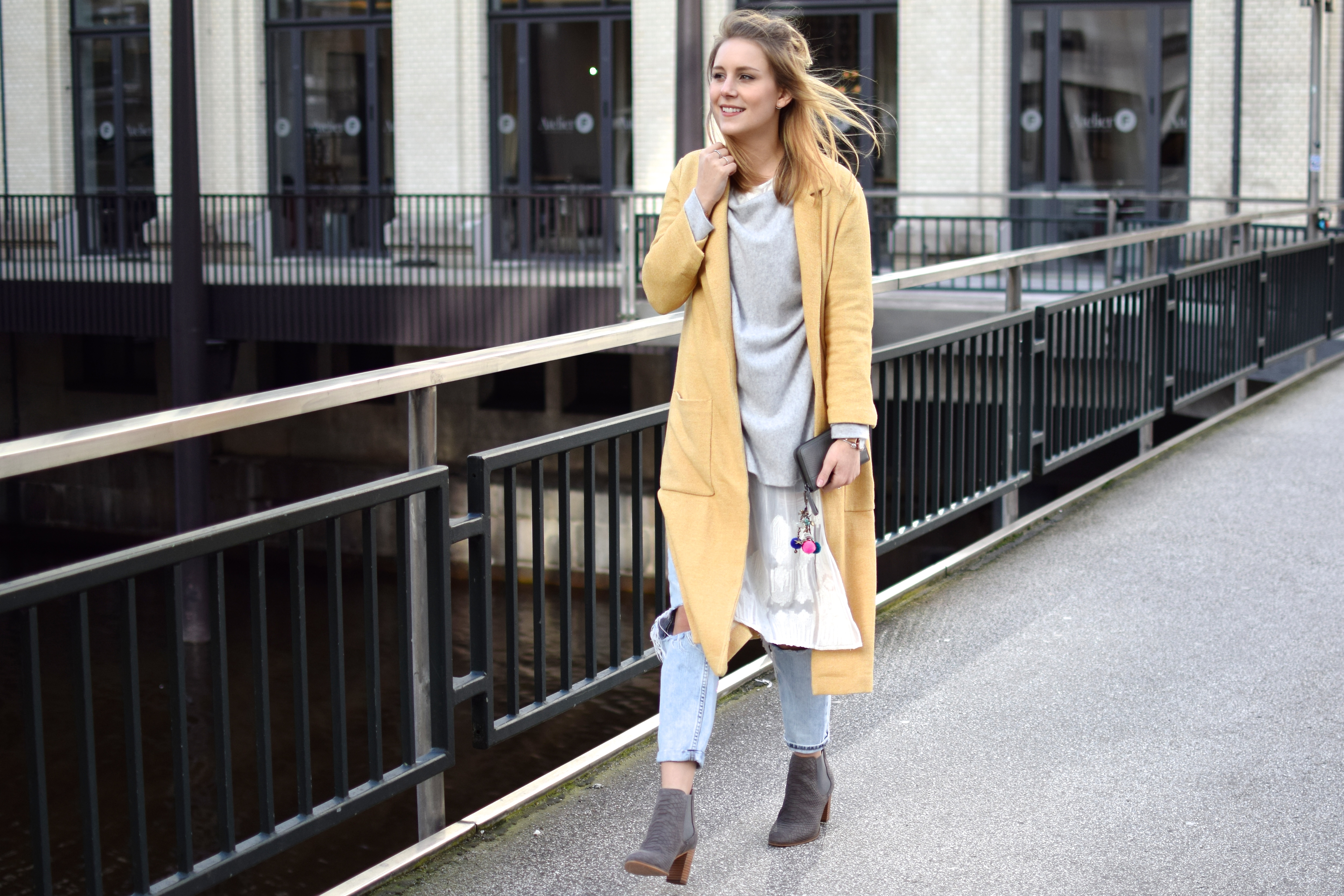 Grey Cashmere and Görtz Boots
