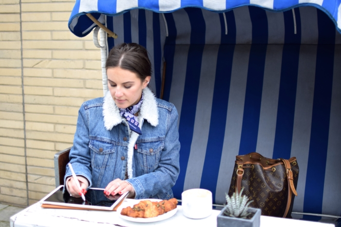 Strandkorb, Hamburg, MateBook, Kaffee