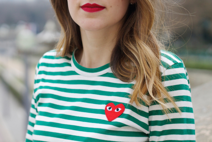 shirt mit herzaufnäher