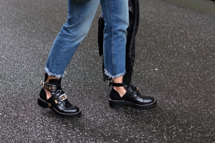 Balenciaga Boots schwarz, Jeans