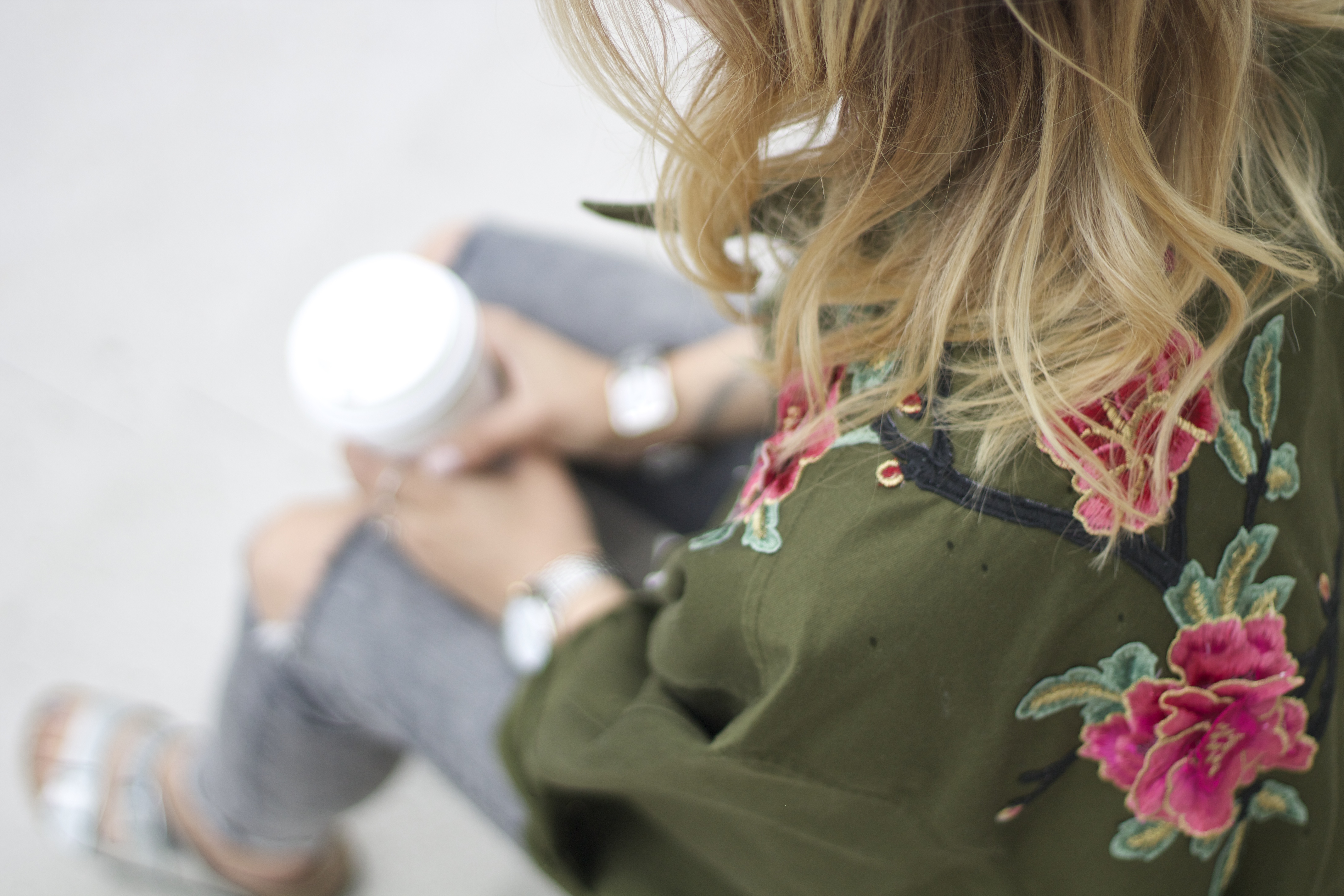 Zara Army Jacket With Patches