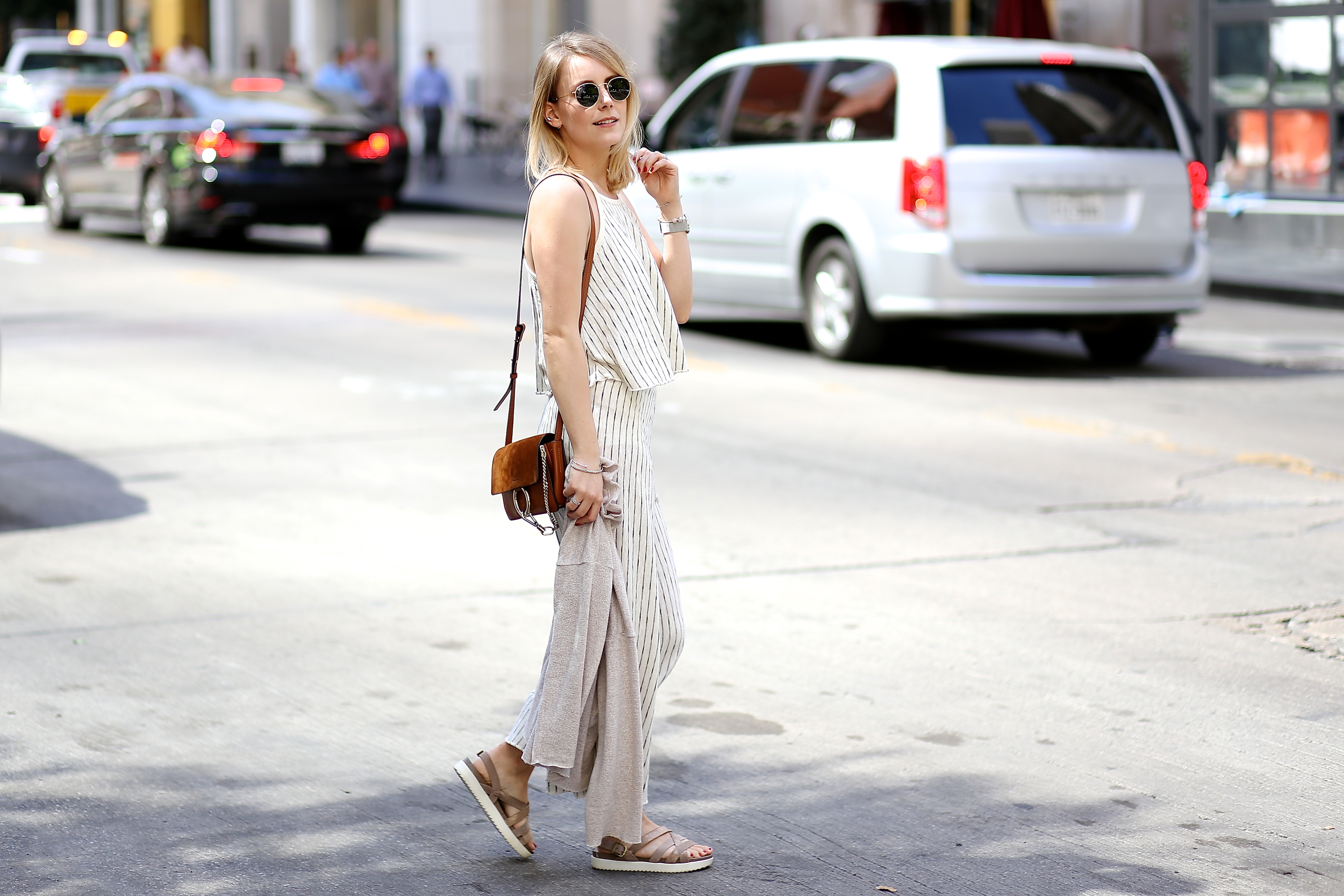 Stripes and Plateau sandals