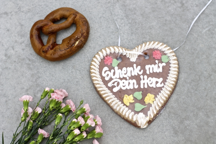 Brezel Lebkuchenherz Blumen