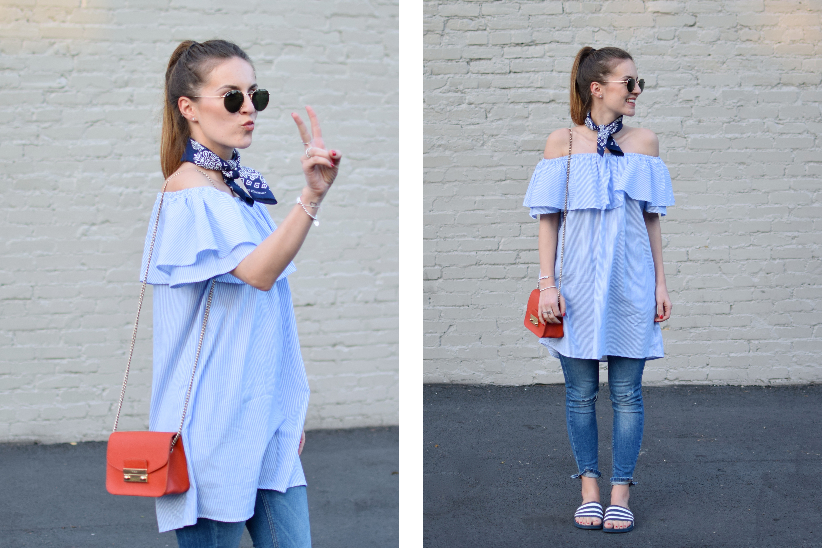 lange bluse kleid off shoulder