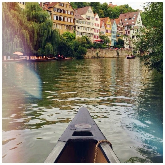 Kanufahrt auf dem Neckar