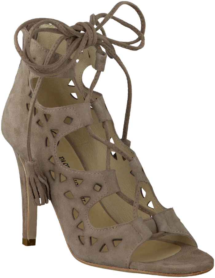 High Heels zum Schnüren Beige