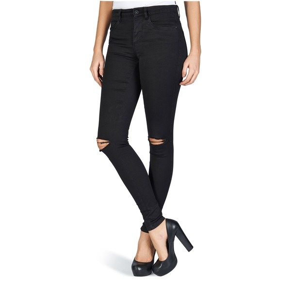 Jeans skinny destroyed black