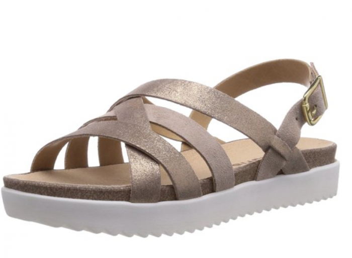 Sandalen Metallic mit Plateau