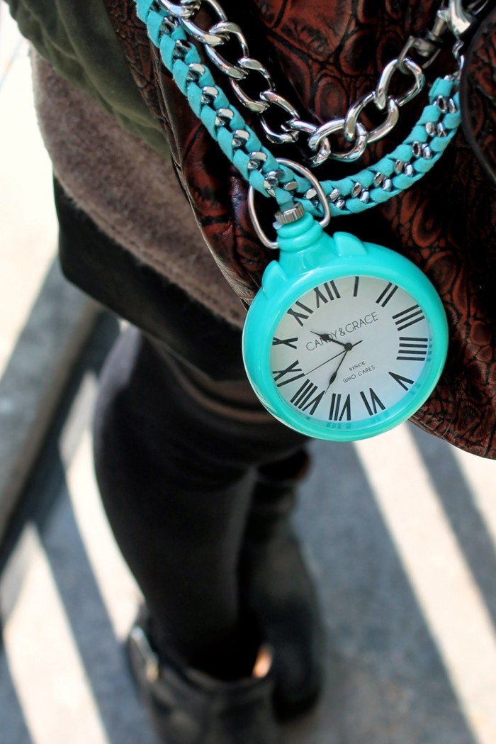 Turquoise pocket watch by CANDY&GRACE