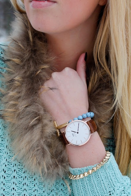 Brown gold watch by Daniel Wellington