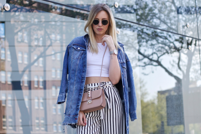 weißes crop top