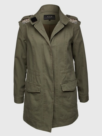 Jacke khaki mit Atztekenmuster