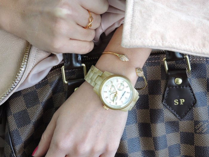 goldfarbene Uhr von Michael Kors