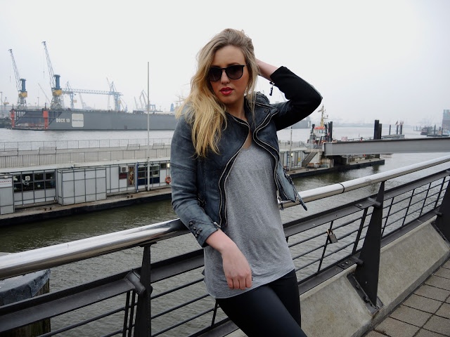 Graues Top von zara