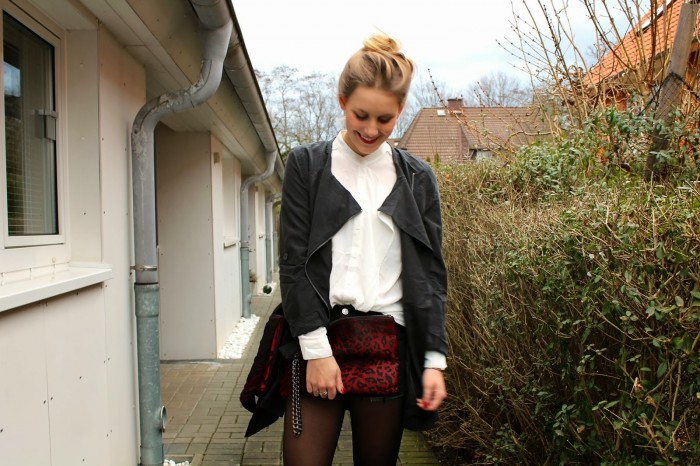 Rote Leopardentasche von Mango