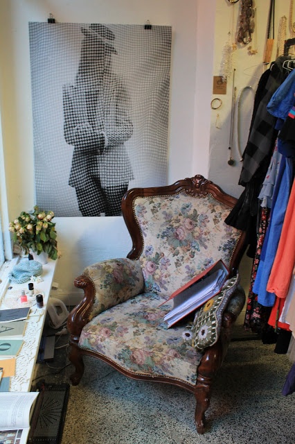 Sitzgelegenheit in der Kleiderei Hamburg