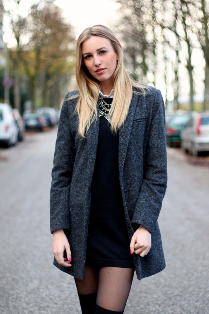 Dark grey coat by Object