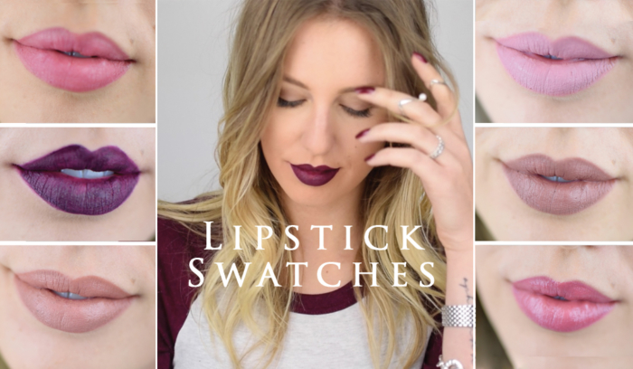 Lipstick Swatches, Lippenstifte, Collage