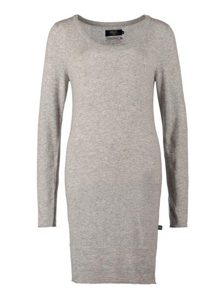 graues Kleid aus Feinstrick Zalando
