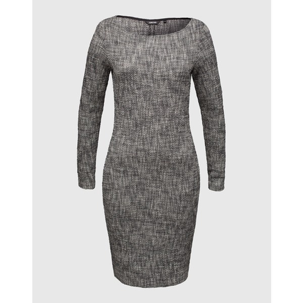 Midi kleid grau eng