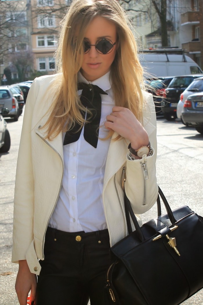 Helle Lederjacke von Zara
