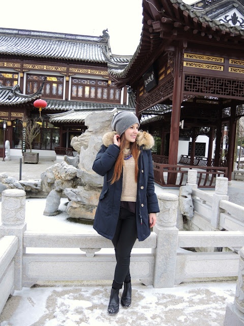 Dunkelblaue Jacke von Woolrich