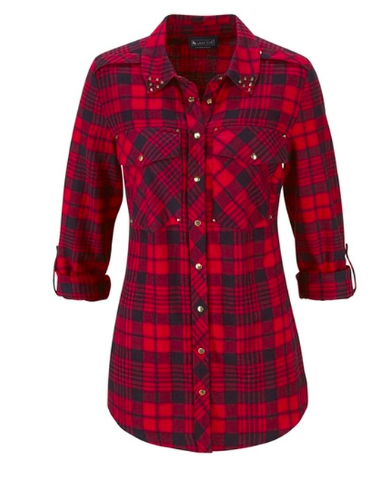 rote Bluse kariert