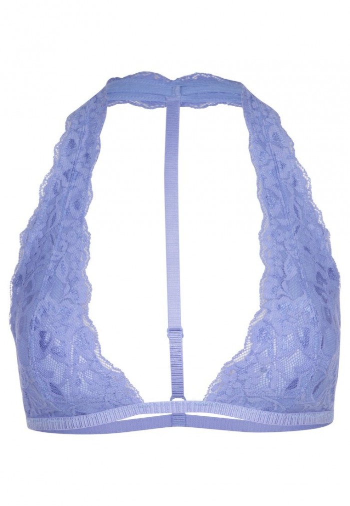 lavendel farbendes Bustier; Spitze; Babyblau