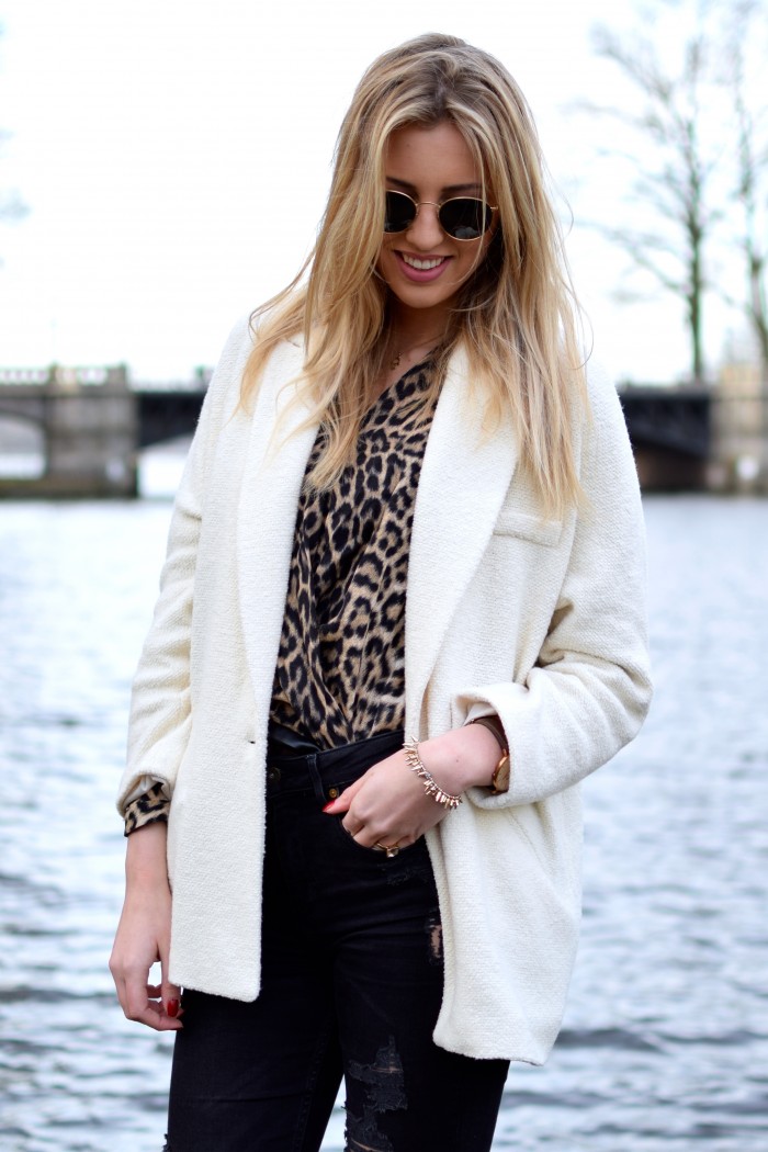 white coat by zara